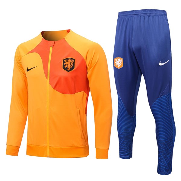 Survetement Pays-Bas 2022-23 Orange Bleu